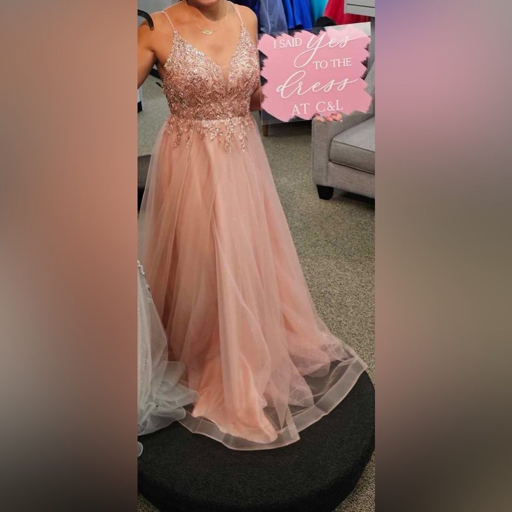 Blush, pink formal gown